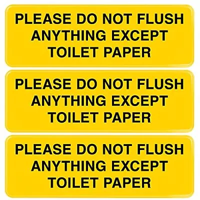 Please Do Not Flush Paper Towels Or Femine Products In Toilet Sign Easy To Mo... • $18.75