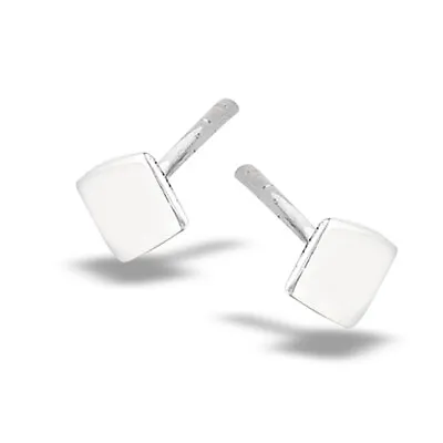 Square Post Geometric Modern .925 Sterling Silver Shape Stud Earrings • $9.19