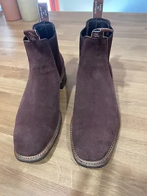 R M Williams Boots Comfort Craftsman Cola Suede Boots 8.5G • $385