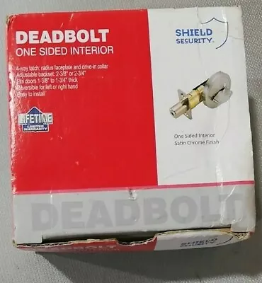 New Deadbolt Shield Security One Sided Interior ~ 913788 • $13.99