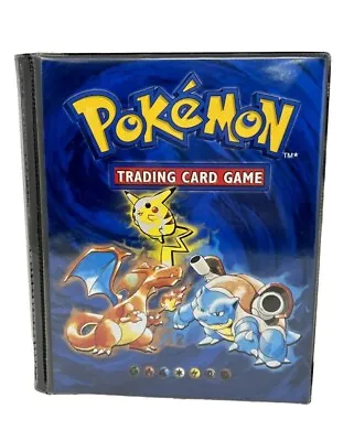 Vintage 1999 Pokemon TCG Blue 4 Pocket Wizards Of The Coast Binder • $69.99