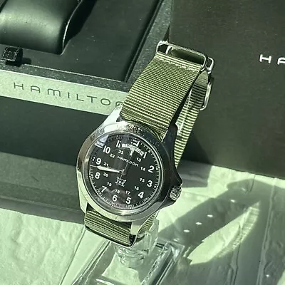 [Exc+5 Box] [Video] HAMILTON Khaki King Day Date Quartz Automatic Watch H644510 • $250