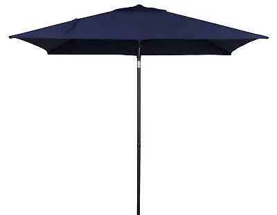 6 X 7.5 Foot Push-Up Rectangular Market Umbrella Navy • $33.22