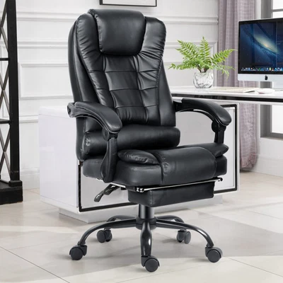 £99.99 • Buy Executive Office Chair Racing Swivel Computer Gaming Chair Recliner W/ Footrest 