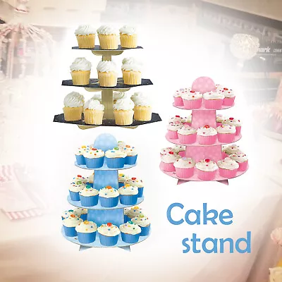 Cupcake Rack 1/2/3 Tier Decoration Afternoon Tea Stand Birthday Party Decor • £7.79
