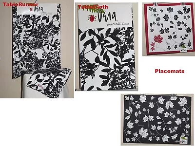 NWT Vera Paints Black & White Tablecloths Table Runner Or Placemats • $6.99