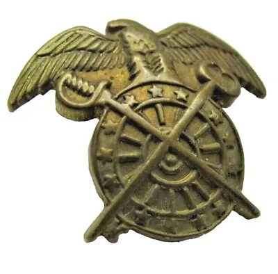 Brass EAGLE Pin  Military Quartermasters Crossed Sword And Key #JC-74 • $14.50