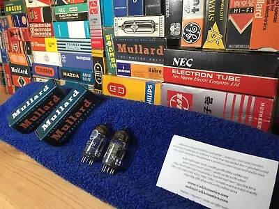 2 NOS Matched '63 Mullard Blackburn ECC81 12AT7 Preamp AudioTubes + Free Postage • $295