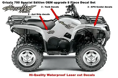 Yamaha Grizzly 700 Special Edition OEM ATV Upgrade Decal Sticker Kit • $44.99