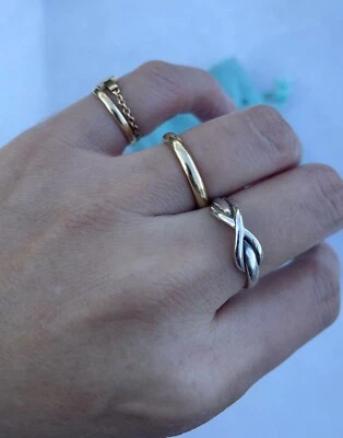 £124.74 • Buy Tiffany & Co. T & Co Infinity Sterling Silver 3 Mm Narrow Band Ring 925 Sz 5.5