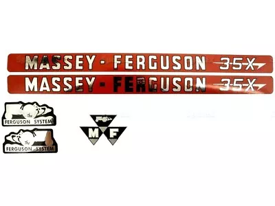 BONNET DECAL SET FOR MASSEY FERGUSON 35x TRACTORS. • $54.86