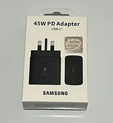 45W Genuine Super Fast Charger Adapter Plug USB-C Type C For Samsung Phones UK • £13.99