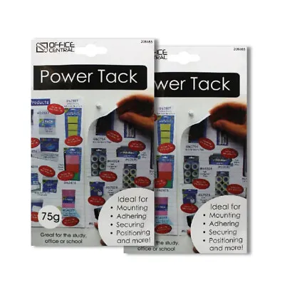 2Pcs Power Tack Rubber Adhesive Reusable BluTac Tac Double Sided Glue Tape 75g • $8.68