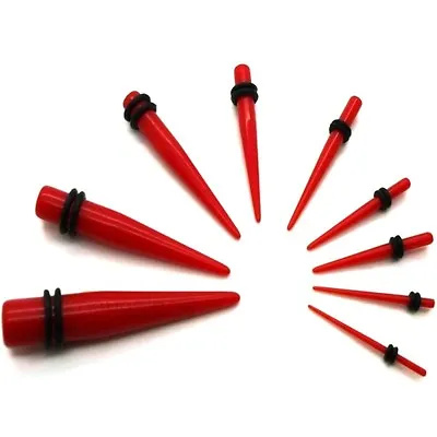 16MM -10MM Red Pen Set Expander Rod Taper Ear Plug Tunnel Piercing Ear • £2.16