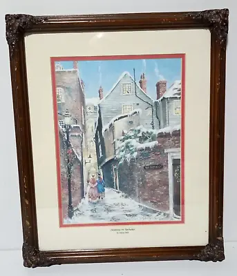 Marty Bell Signed Print Framed W COA  Christmas In Rochester  15x18  #125/900 • $149.95