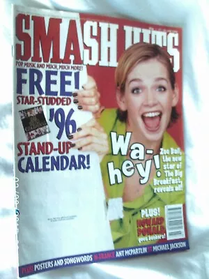 £2.50 • Buy Smash Hits Pop Magazine 1996 Jan Zoe Ball   Incomplete