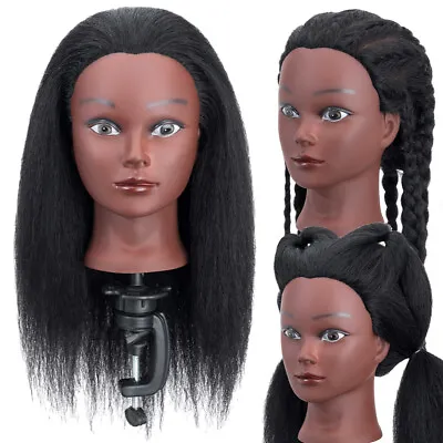 100% Real Human Hair Mannequin Head Doll Head For Hairdresser Practice Styling • $43.65