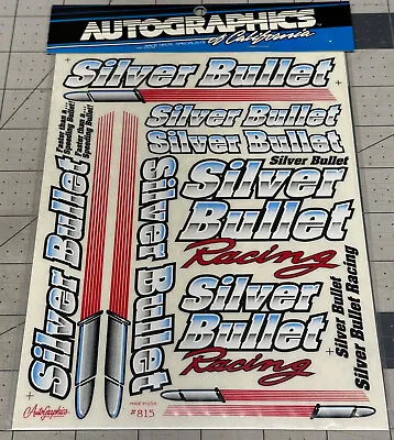 Vintage Autographics 815 Silver Bullet RC Decal Sticker RC10 Pan Clod Bolink • $35.57