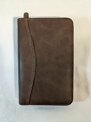 Daytimer Navigator Planner Vintage Leather 6 Ring Organizer Planner With Pockets • $17