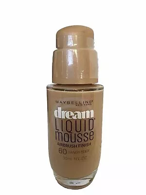 MAYBELLINE Dream Satin Liquid MOUSSE FOUNDATION #60 - SANDY BEIGE -  1 FL OZ • $29.99