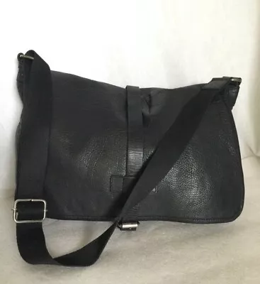 Large COUNTRY ROAD Mens Unisex Black Leather Messenger/Cross Body/Shoulder Bag • $109