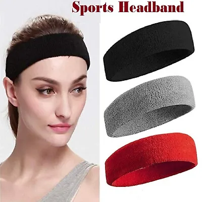 Headband Sweatband Running Sweat Band For Sport Tennis Badminton Yoga Costume • $6.99