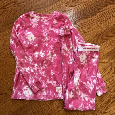 $11.95 • Buy VAENAIT Baby Girls L/S Top&Long Pants Cotton Pajamas Pink White Set Sz 10 - CUTE