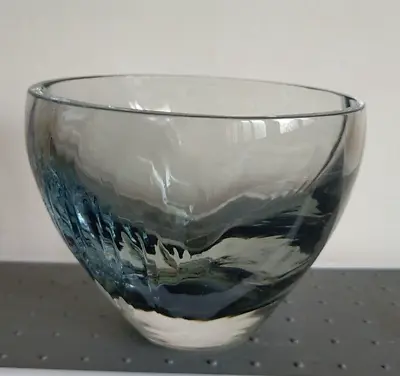 VINTAGE CAITHNESS SMOKED GLASS BOWL - 8cm Tall • £10