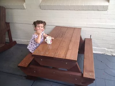 $308 • Buy Kids Timber Outdoor Setting Picnic Table Brand New 1.2 Metres