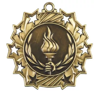 Victory Torch Medals Award Trophy Team Sports W/Free Lanyard FREE SHIPPING TS416 • $4.99