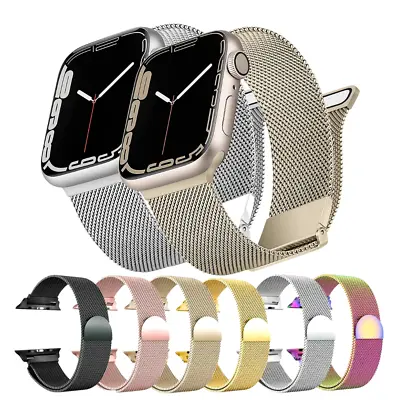 Magnetic Milanese Watch Bands Stainless Steel Mesh Band Strap For Apple Watch  • $10.09
