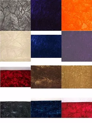 14 Colors Available Upholstery Crushed Velvet Fabric Free Shipping • $14.50