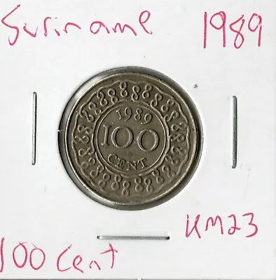 Coin Suriname 100 Cents 1989 KM23 • $1.29