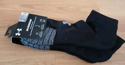 Under Armour Unisex HeatGear Low Cut Socks - L Black • £4