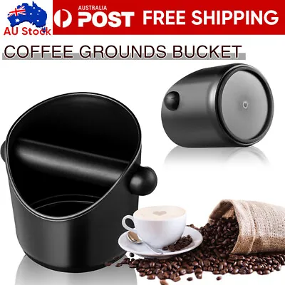 $12.05 • Buy Coffee Waste Container Grinds Knock Box Tamper Tube Bin Black Bucket DF