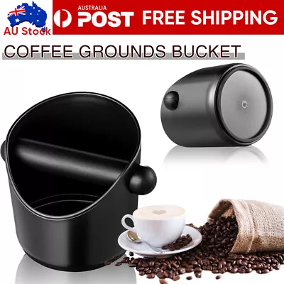 $12.05 • Buy Coffee Waste Container Grinds Knock Box Tamper Tube Bin Black Bucket DF