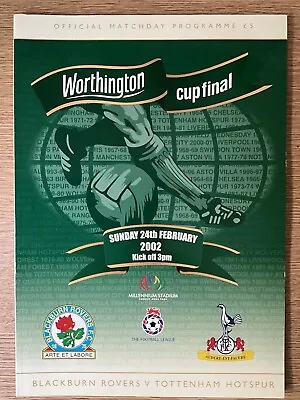 League Cup Final Programme 2002. Blackburn V Tottenham • £5