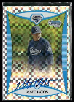 2008 Bowman Chrome BCP263 Mat Latos Prospects Xfractor Padres Auto /250 • $12.95