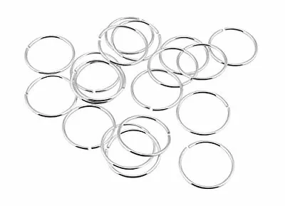 Pack Of 20 Sterling Silver Plain Nose Rings In Sizes 6mm/ 8mm/ 10mm Gauge 0.5mm • £5.99