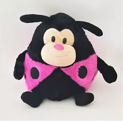 Mushable Pot Bellies Ladybug 14  Stuffed Animal Plush Toy Pink & Black • $6.87