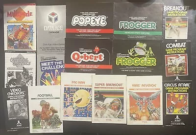 16 Atari Manuals Pac-Man Frogger Q-Bert Popeye Millipede ..etc • $10