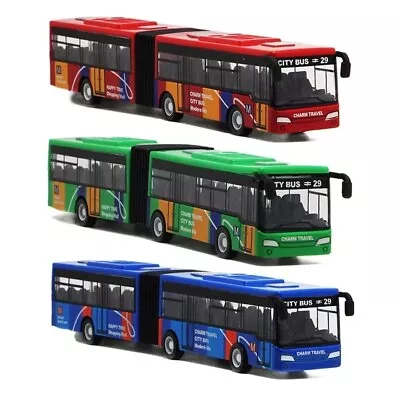 1:64 Alloy City Bus Diecast Model Pull Back Toy Collectible RED • £10.99