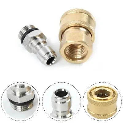 1/4'' Quick-Release Connect Fitting Pressure Washer Coupling Connector Adapter • £4.99