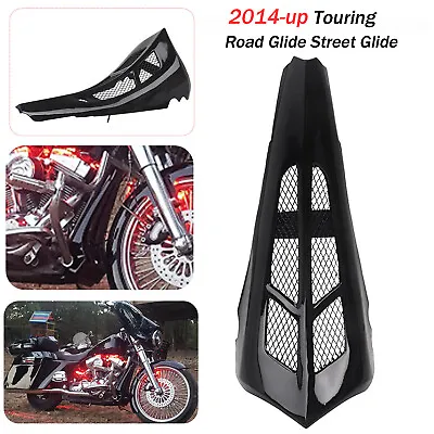 Gloss Black Chin Spoiler Scoop Fit For Harley 2014-2023 Road Street Glide FLHX • $86.98