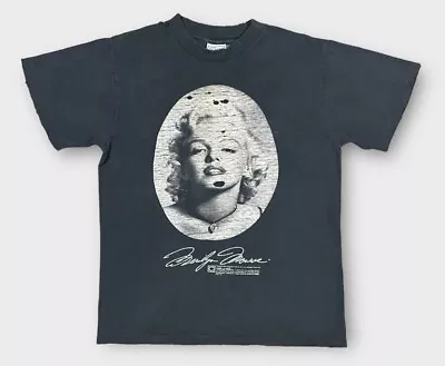 Vintage 1995 Marilyn Monroe Official Licensed Black Shirt Sz M Made USA Thrashed • $44.95