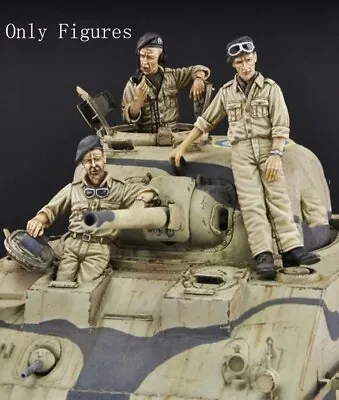 UK Shipping 1:35 Scale Unpainted Resin Figure British Tank Crew WW2 #07 • £7.95