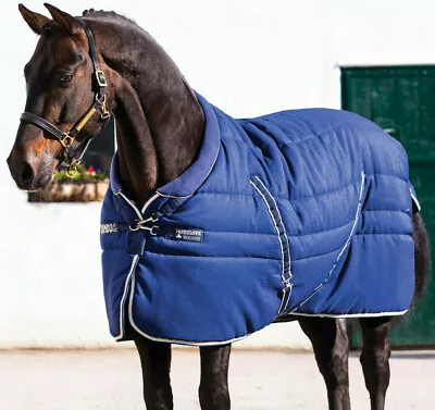 Horseware Rambo Cosy Stable Rug Fleece Collar Heavy 400g Navy/Black 3'9''-7'3'' • £165.95