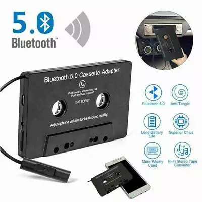 Bluetooth 5.0 Car Audio Stereo Cassette Adapter CD Tape Converter Sale R2F5 • £11.68