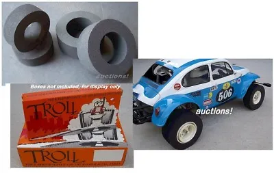 Vintage RC Tamiya Troll Hard / Med Foam Slick Tires Scorcher Frog Champ Hornet  • $10.46