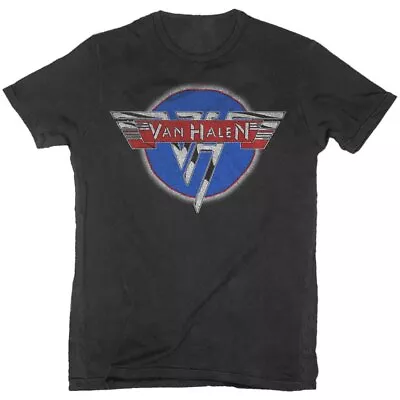 Van Halen Chrome Logo Black Official Tee T-Shirt Mens Unisex • £15.99